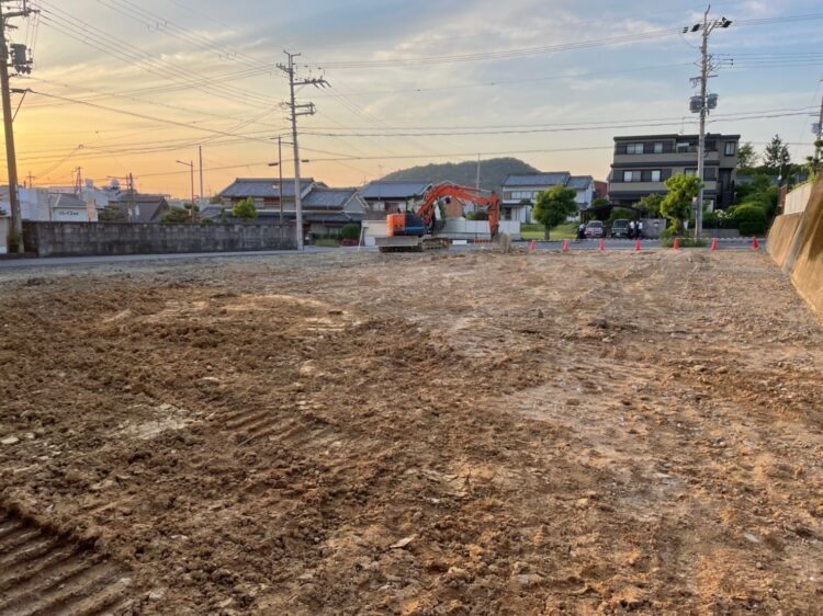 整地前 京都市 鉄骨造2階建て解体工事